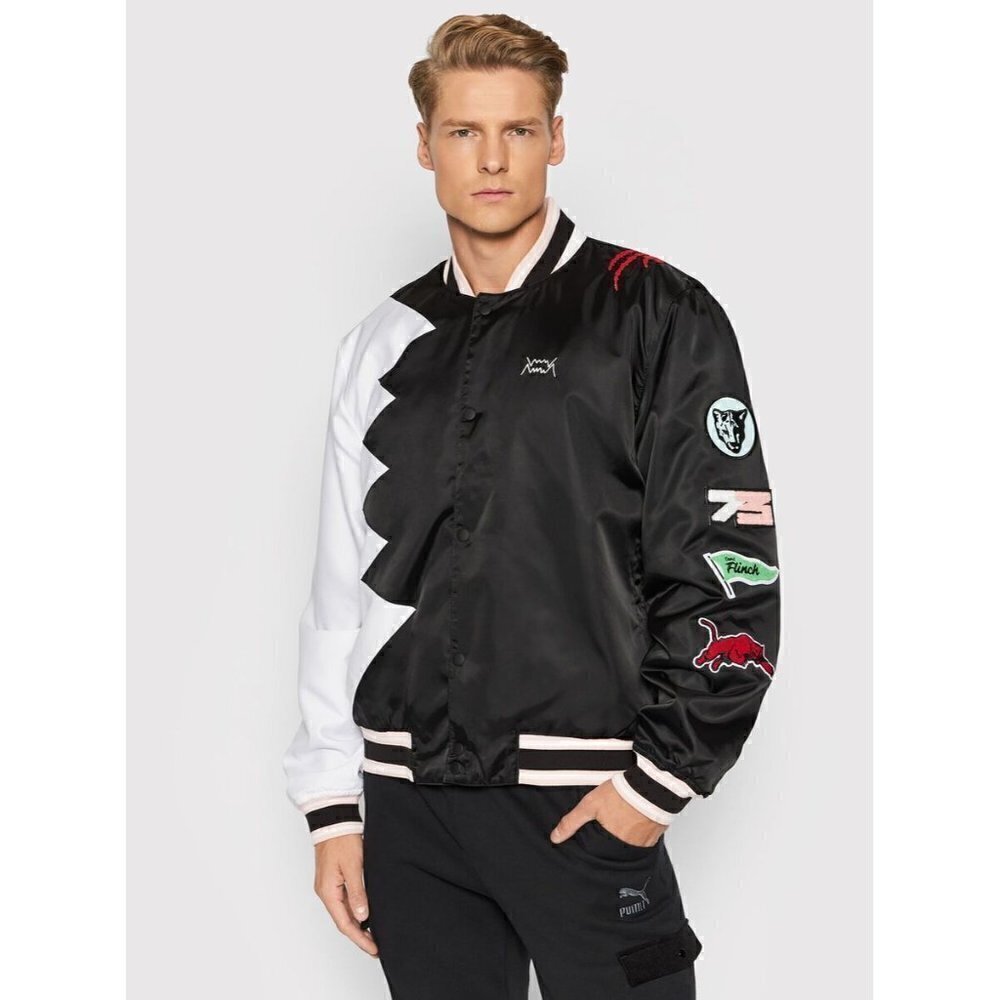 Puma Official Visit Black Patch‎ Bomber Jacket M